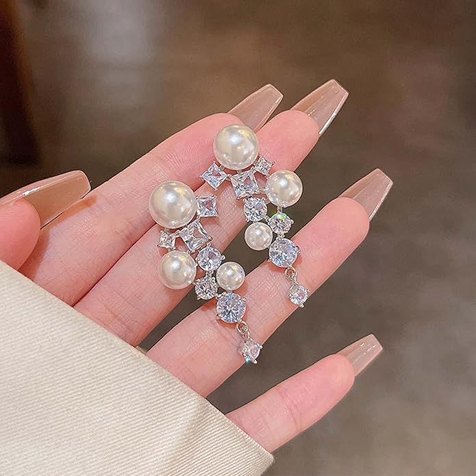 ARETES PERLAS Y CRISTAL [PV1-WHATSAPP-MEGAOFERTAPLUS]