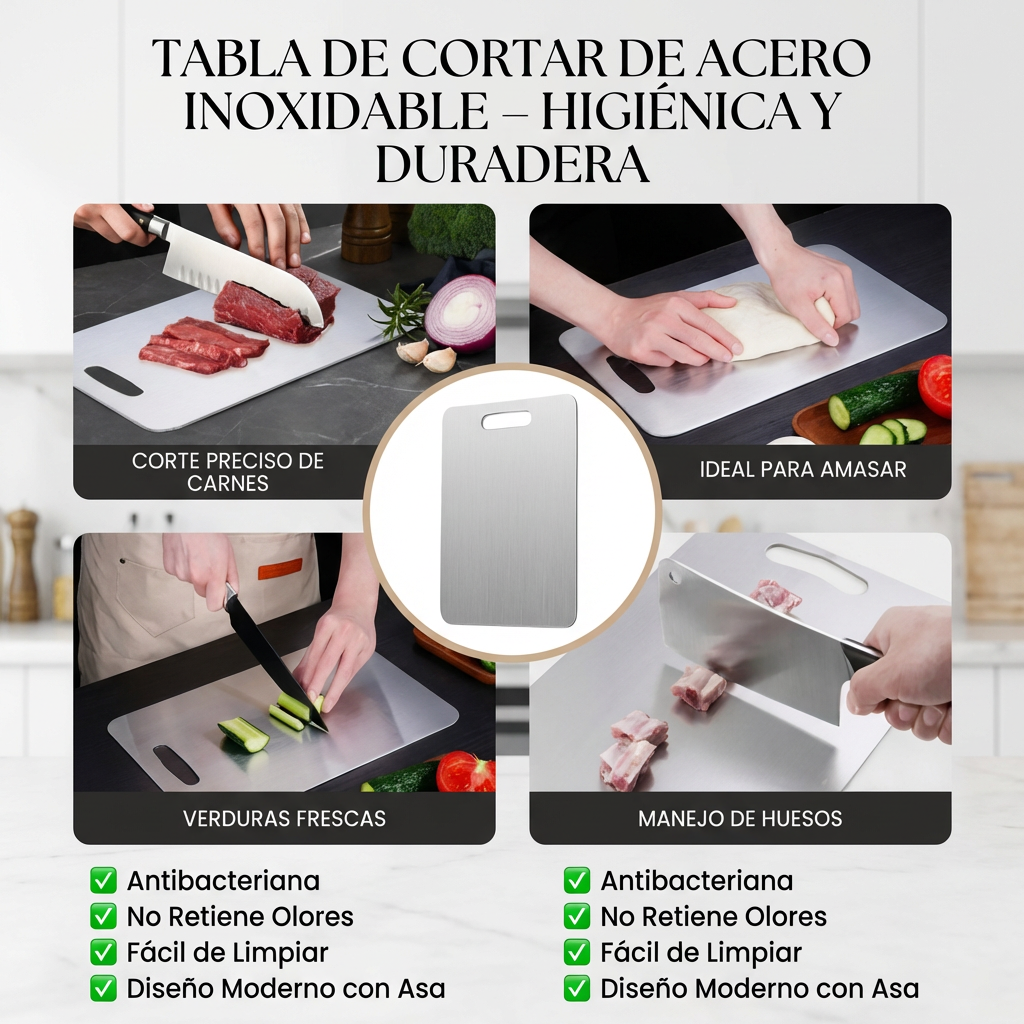 TABLA PARA PICAR DE ACERO [PV2-META-MEGAOFERTAPLUS]