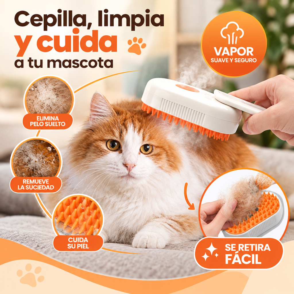 CEPILLO DE MASCOTAS A VAPOR [PV1-WHATSAPP-MEGAOFERTAPLUS]