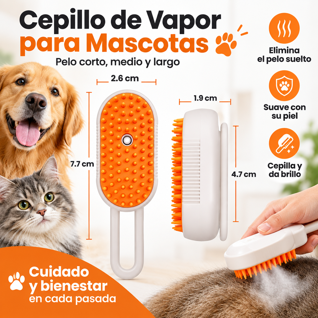 CEPILLO DE MASCOTAS A VAPOR [PV1-WHATSAPP-MEGAOFERTAPLUS]